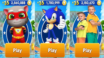 Sonic Dash vs Talking Tom Hero Dash vs Vlad & Niki Run Android Gameplay