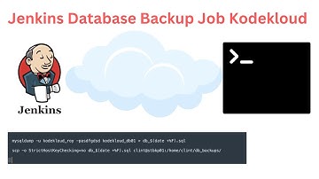 Jenkins Database Backup Job Kodekloud