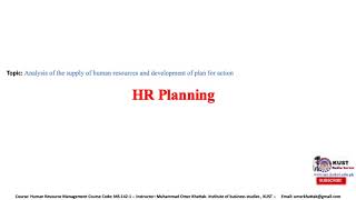 HRML: Human Resource planning part 2