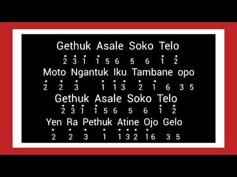 Nada Saron Lali Janjine Not Angka Recorder Lagu Daerah DIY "GETHUK" - YouTube