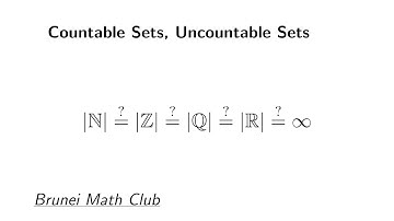 Countable Sets, Uncountable Sets