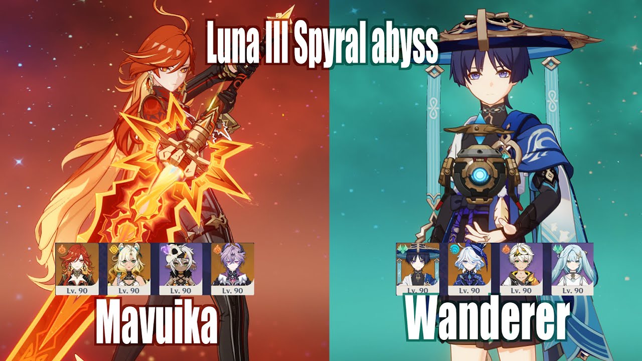 C2R1 Mavuika Monopyro C1 Wanderer Hypercarry | Spiral Abyss Luna III | Genshin Impact