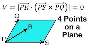 Four Points are on a Plane if the Scalar Triple Product is Zero