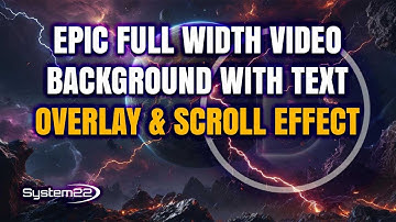 Divi Theme Full Width Video Background With Text Overlay And Scroll Effect