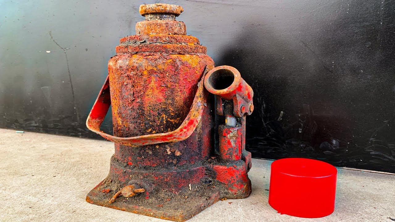 Super Strong Hydraulic Jack // Restore Old 32t Hydraulic Jack YouTube