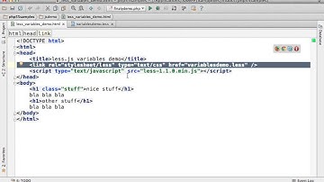 Simple Demo for Variables when using LESS