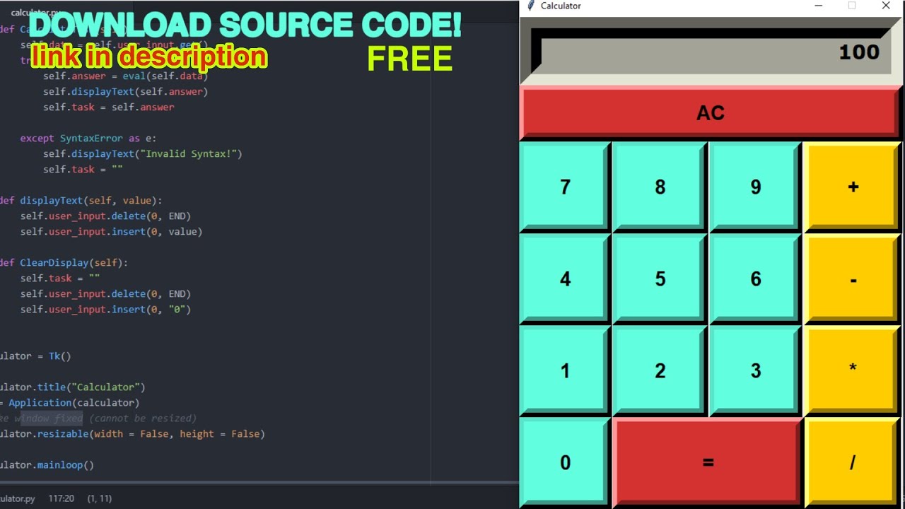 How To Create A Calculator Using Tkinter In Python Vrogue