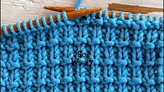 How to knit the Hurdle stitch: 4 rows, reversible, and doesn't curl. Beginnerfriendly!  So Woolly