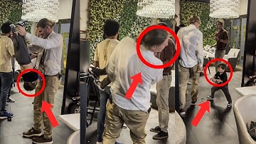 After the interview, Hasbulla punched Caleb Pressley