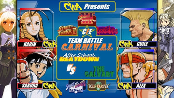 CAPCOM Fightng Evolution [CFC2/XBOX One] #CFE Team Battle Carnival: Karin/Sakura (C) vs Alex/Guile!