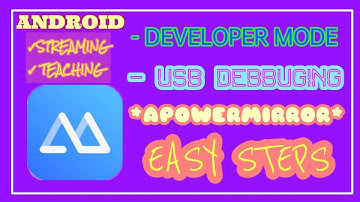 [ANDROID] DEVELOPER MODE + USB DEBUGGING + APOWERMIRROR | STREAMING AND ONLINE TEACHING | EASY WAY