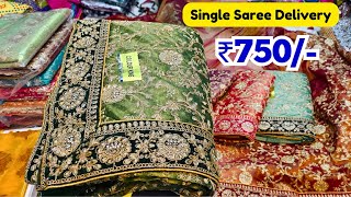 Hyderabad Tissue Organza Sarees | Single Delivery | Pure Katan Hand Work Sarees Wedding Collection