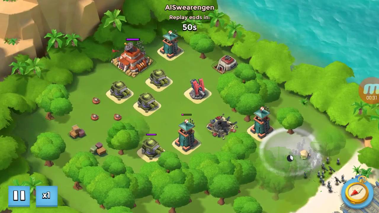 Boom Beach NPC Base Jungle Ambush Level 33 YouTube