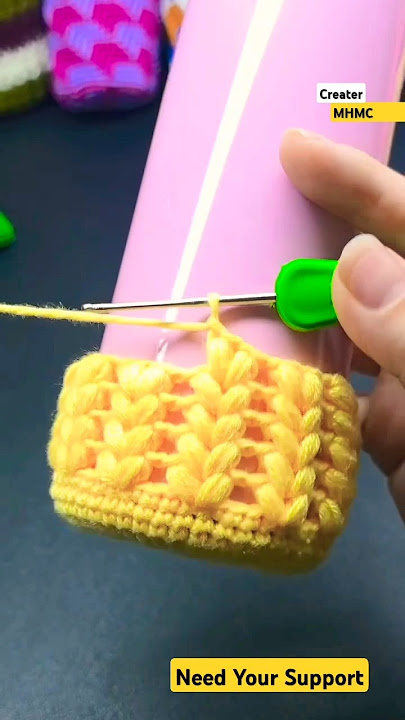 Making a crochet wool cover for a warmer water bottle #crochet #knitting #woolen #handmadecrochet