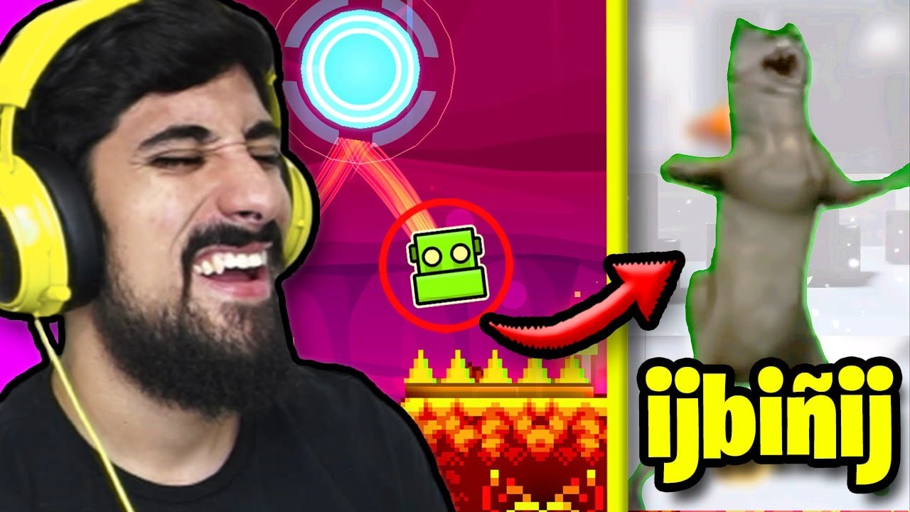GEOMETRY DASH PERO SI PIERDO SALE UN MEME RANDOM 😳 - YouTube