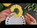 3D⚡💯Crochet 3D Coaster Flower💯👌Super beautiful motif Crochet Coaster Flower Knitting Model.