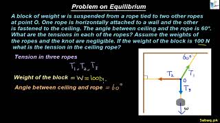 Problem 2 On Equilibrium, Physics Lecture | Sabaq.pk