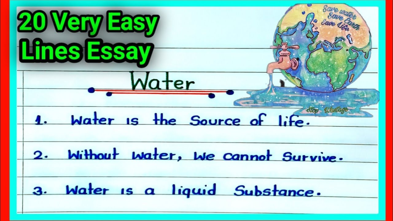water essay 20 lines