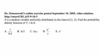 Exam P exercise for September 11, 2019