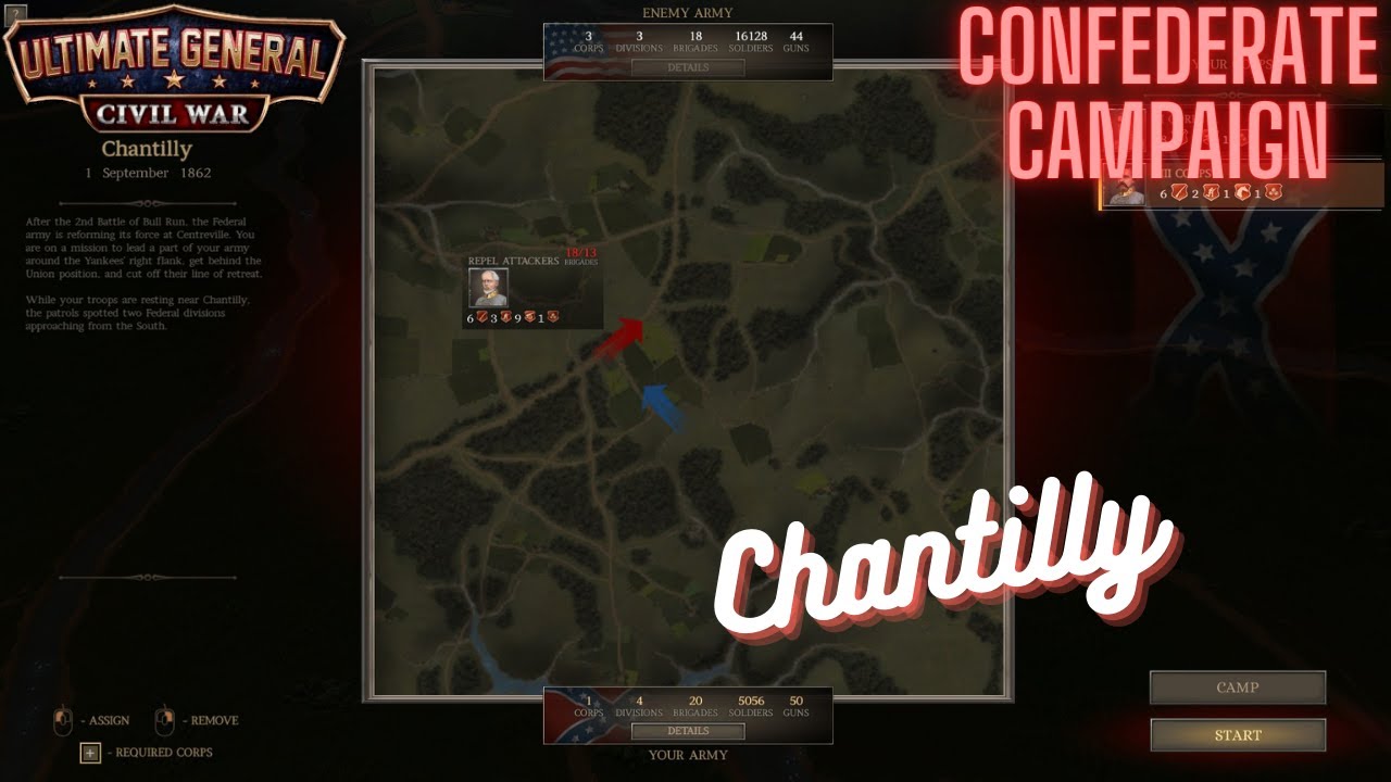 Ultimate General Civil War Confederate Campaign Chantilly YouTube