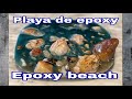 Playa rocosa de resina epoxy beach