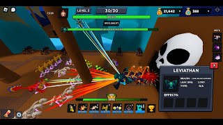 Beating Leviathan in ShipWreck!...( Roblox World Defenders Plunder Event! )