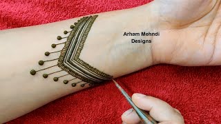 Latest Arabic Mehndi Design For Front Hand Easy Simple Mehndi Design Arham Mehndi Designs Youtube