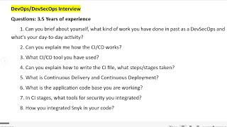 Real DevOps & DevSecOps Engineer interview questions & Answers #devopsinterviewquestions  #devops
