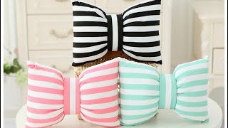 DIY bow pillow _ طريقة صنع مخدة الفيونكة ?