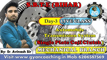 🔴LIVE_DAY_3 | Automobile transmission system //Single plate Coil clutch| Mechanical 5th Sem |