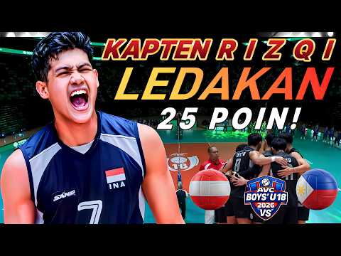Kapten RIZQI LEDAKAN 25 POIN! Indonesia vs Philippines AVC BOYS' U18 2026