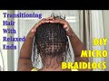 Micro Braidlocs Establishment | DIY | Only 2 Inches of New Growth | Relaxed Ends  | Thinning Hair