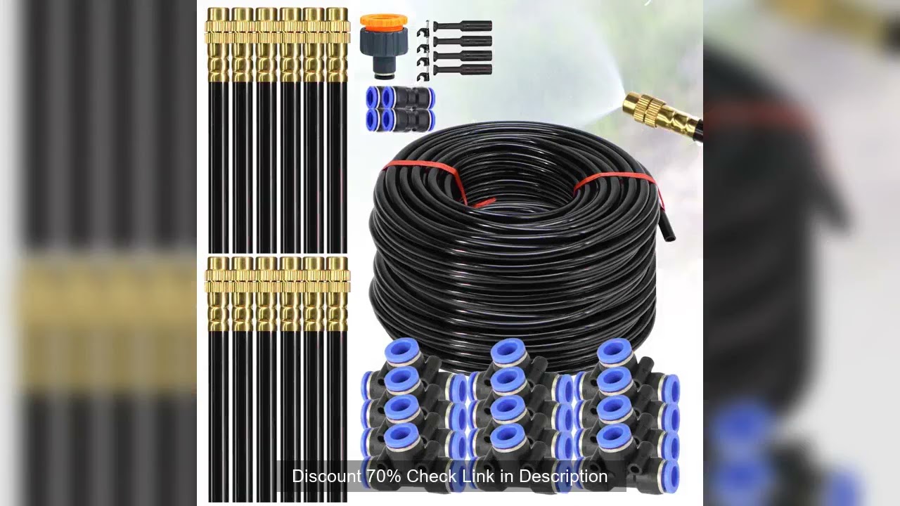 30M-5M DIY Free Bending Universal Sprayer Kit 8mm Hose Patio Misting Cooling System for Garden Plant