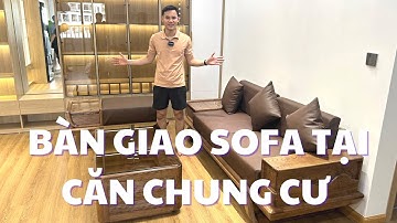 Bộ Sofa Gỗ Sồi Nga Bàn Giao Tại Căn Chung Cư Xa La-Hà Đông | Thiết Kế Nội Thất Gỗ Tự Nhiên Cao Cấp