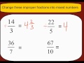 Improper Fractions to Mixed Numbers Quiz