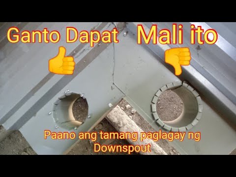 Paano ang tamang paglagay ng downspout Sa Spanish corner gutter