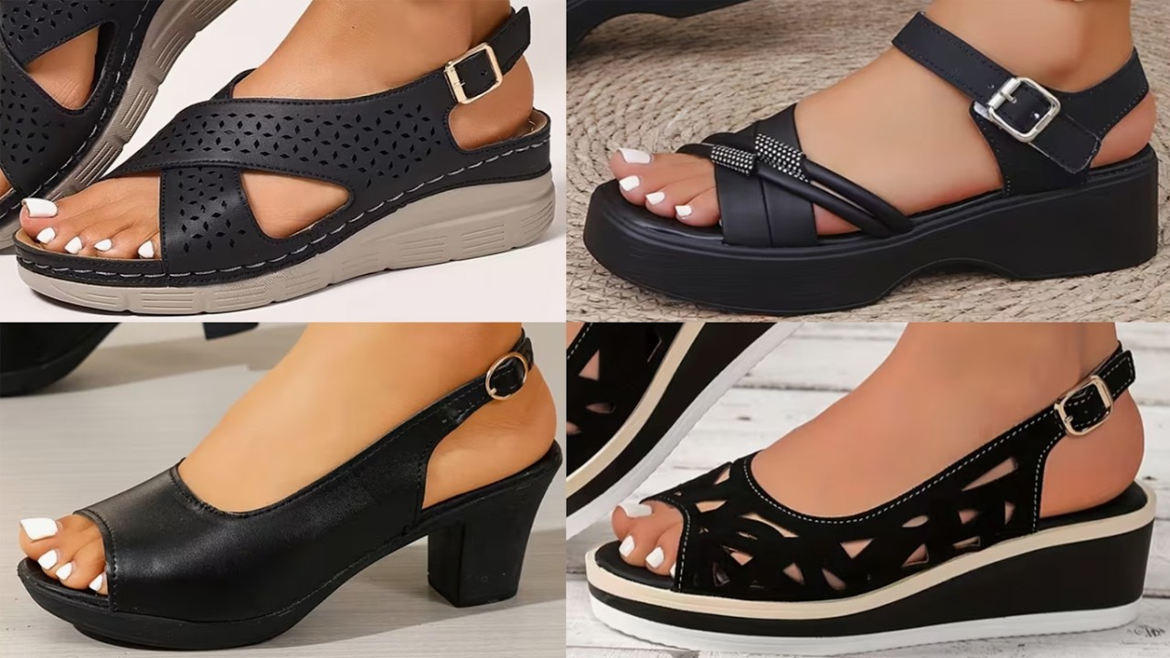 Лучшие модели черных сандалий 2026 года: удобные, модные, красивые, повседневная коллекция черной...