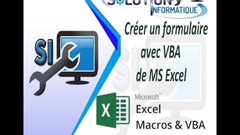 Excel VBA: Créer un formulaire de saisie Part 1