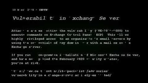Cyber Alerts & Tips - Vulnerability in Exchange Server actively exploited