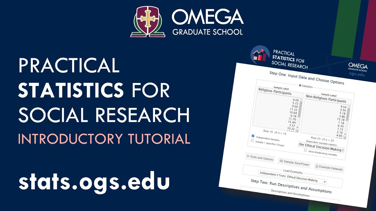 Practical statistics for social research pssr software tutorial