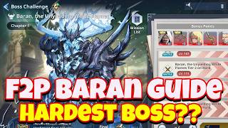 Can F2P Get Moonshadow Dagger Skin!? F2P Baran Hard Boss Guide (T4)! [Solo Leveling: Arise]
