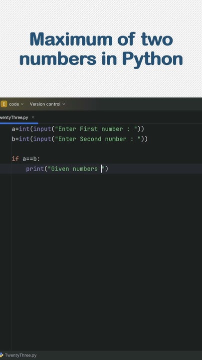 Find maximum number from given numbers in Python #shorts #shortvideo # ...