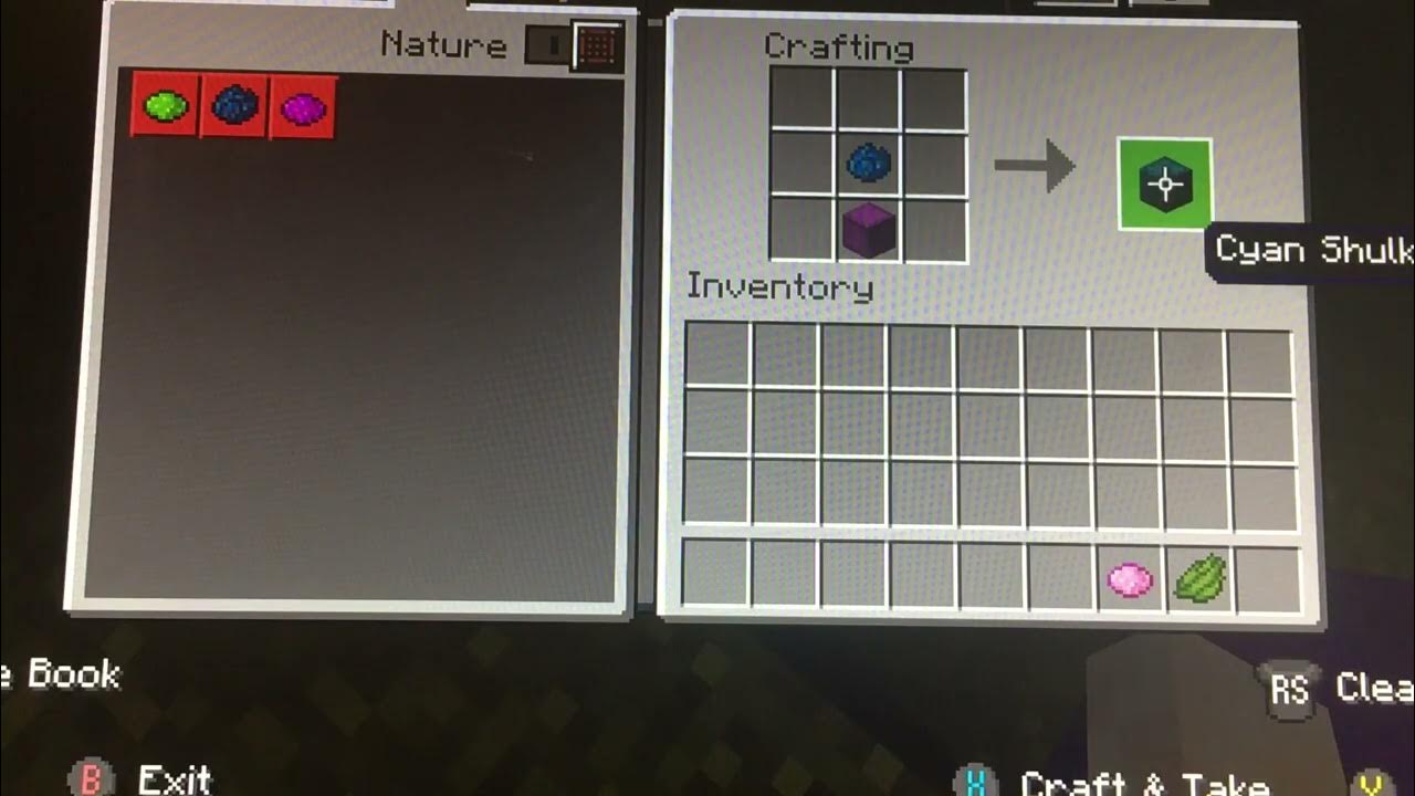 How to make a cyan shulker box in Minecraft YouTube