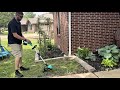 Garvee 20V String Trimmer Cordless12 Inch 2 in 1 Trimmer Edger,Line Feed, Includes 2 * 2.0Ah Batteri