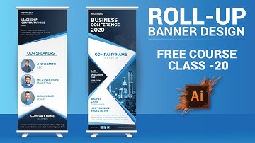 Roll up banner design in illustrator Bangla Tutorial #Class-20 গ্রাফিক্স ডিজাইন ফ্রী কোর্স !