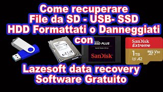 Come recuperare file da SD chiavette USB formattate o danneggiate con Lazesoft recovery GRATUITO. screenshot 5