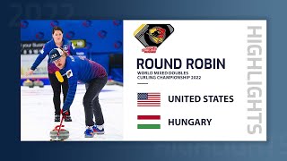 United States v Hungary - Highlights - World Mixed Doubles Curling Championship 2022