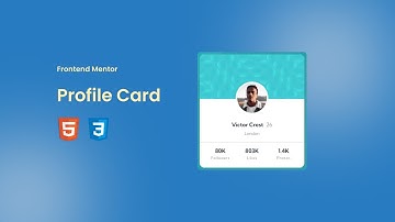 Profile Card Frontend Mentor Challenge  | HTML CSS
