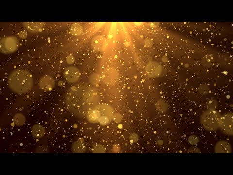 Flying Golden Sparkles Flare And Rays Background Effect I Golden Particles Looped Free Version I