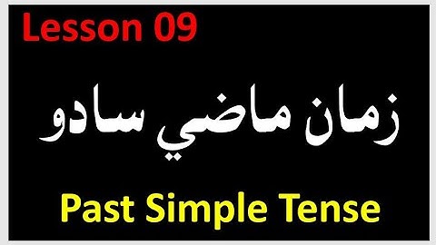 THE PAST SIMPLE TENSE |   ENGLISH SINDHI  | LESSON 9